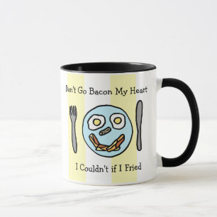 Mug N'allez pas Bacon Mon Coeur, je ne pourrais pas si