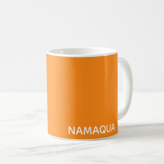 Mug Namaqua orange nom de la couleur (Devant droit)