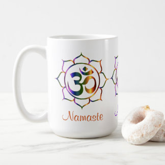 Mug Namaste Aum Om & Lotus Prismatic Rainbow