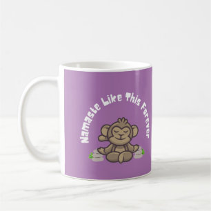 Mug Namaste Comme Cette Forever - Drôle Monkey Yoga Pu