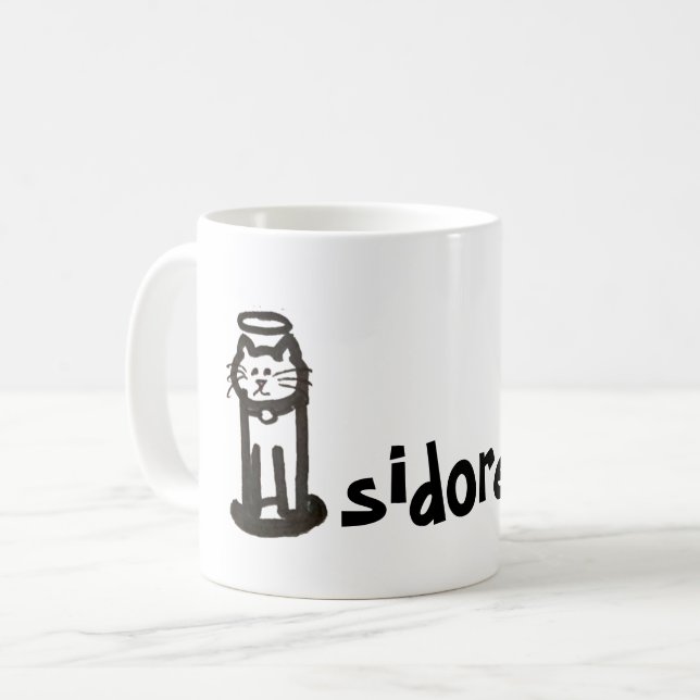 Mug - Name with Initial Cat Letter I (Front Left)