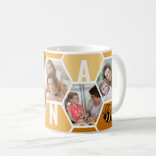 Mug Nana 5 Photo modifiable 4 lettres Bee et Honeypeb