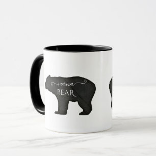 Mug Nana Bear Mothers Day Black n White Russe Modern