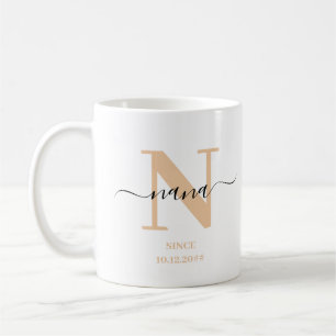 Mug Nana Elegant Script Monogramme