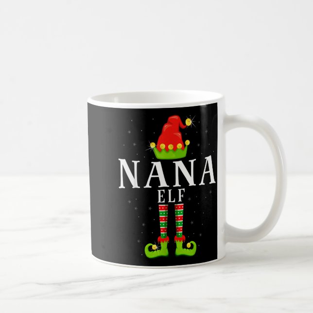 Mug Nana Elf Christmas Matching Xmas Pajama  (Droite)