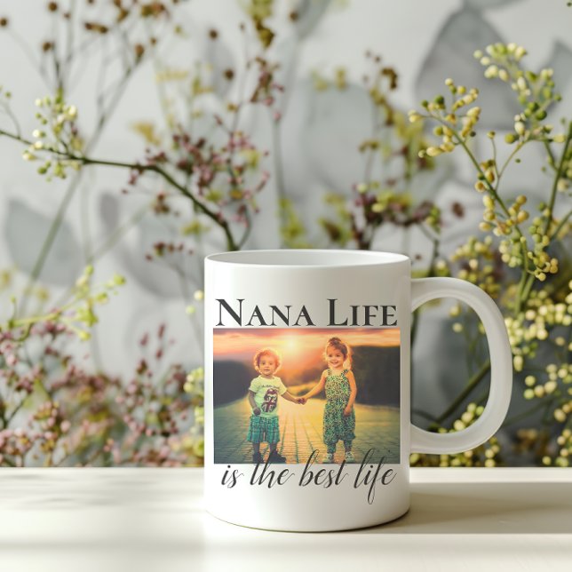 Mug Nana Life Best Life Photo personnalisée (Nana Life is the Best Life Photo Mug)