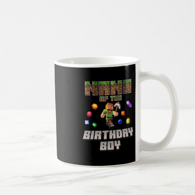 Mug Nana Of The Birthday Boy Video Gamer Pixel Number  (Droite)