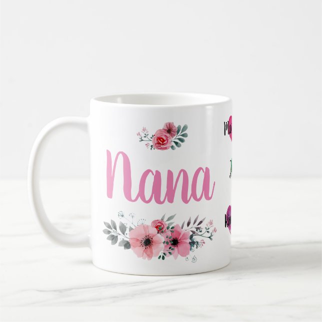 Mug Nana personnalisé avec les noms des petits enf (Gauche)