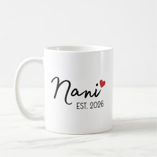 Mug Nani Nana Est 2026 Set, New Indian Grandparent