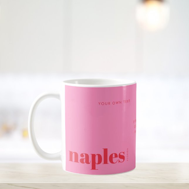 Mug Naples Floride rose moderne (Créateur téléchargé)