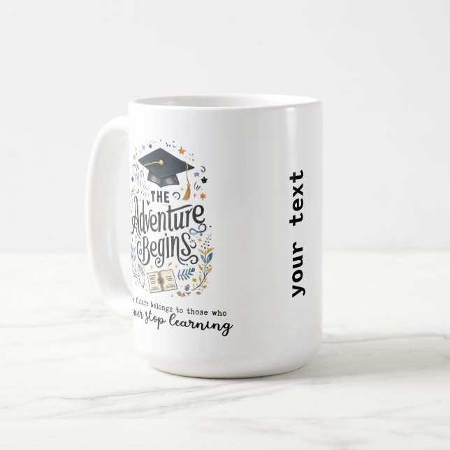 Mug N'arrêtez jamais d'apprendre (Devant gauche)
