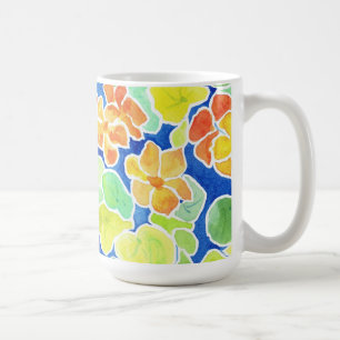 Mug Nasturtiums rouge, orange et jaune
