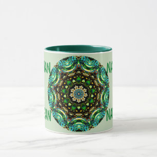 Mug NATHAN ~ Personalized Paua Shell Fractal ~
