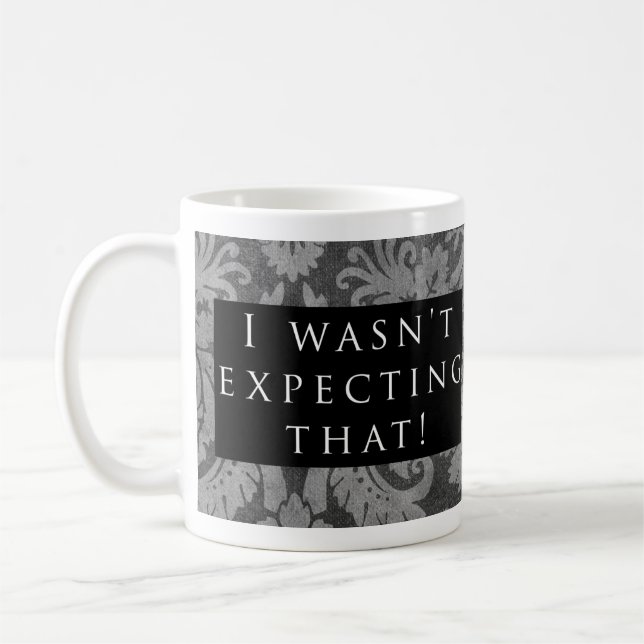 Mug N'attendait pas cela ! Noir de motif (Gauche)