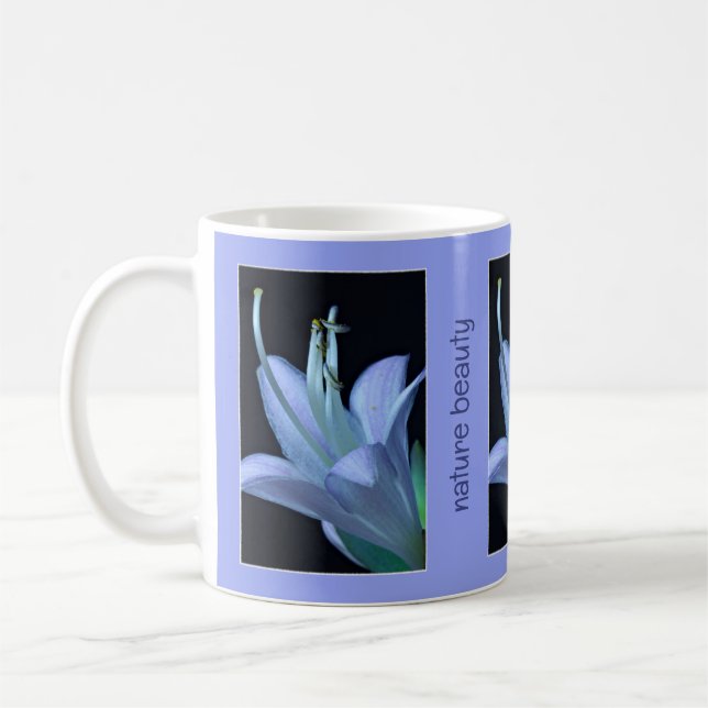 Mug Nature Beauté Hosta Flower Photo, Lavender Blue (Gauche)