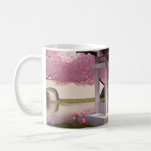 Mug Nature Beauté Sakura Cherry Blossom Vue jardin