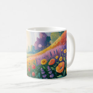 Mug Nature forestière avec des herbes et des fleurs co