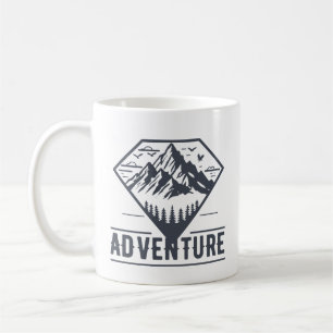 Mug Nature géométrique moderne Montagnes Aventure