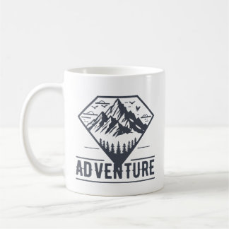 Mug Nature géométrique moderne Montagnes Aventure