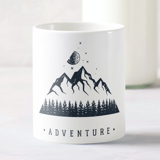 Mug Nature géométrique moderne Montagnes Aventure (Créateur téléchargé)