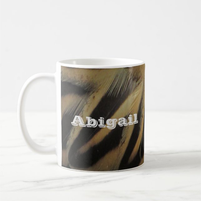 Mug Nature Photo Elégante Brown et dorée plumes d'oise (Gauche)