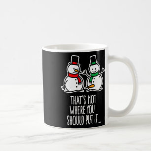 Mug Naughty Christmas Dit Dirty Snowman Cartoon Ugl