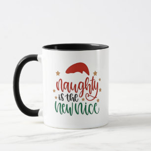 Mug Naughty est le New Nice Funny Christmas Père Noël