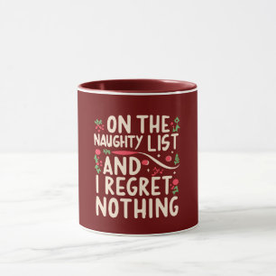 Mug Naughty List Et Regret Rien Joyeux Famille
