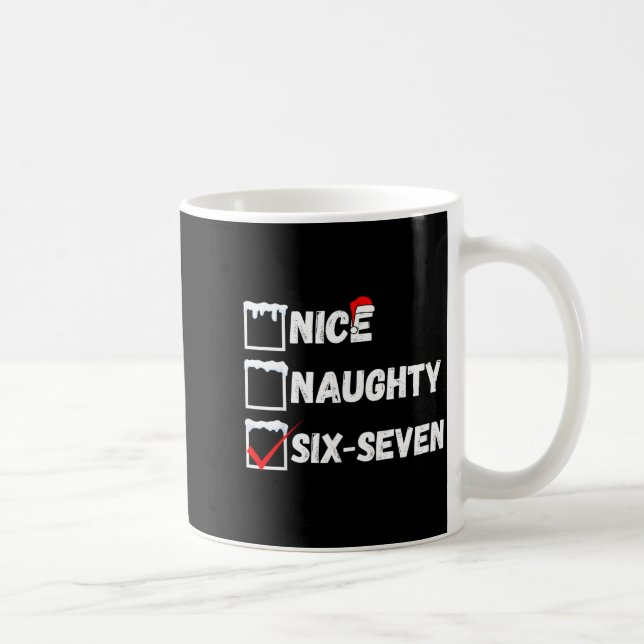 Mug Naughty Nice 67 Christmas Checklist Fun Six Seven  (Droite)
