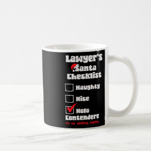 Mug Naughty Nice Avocat Liste de contrôle de Noël Ugly