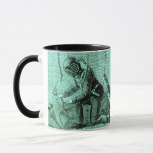 Mug Nautique Vintage - Plongeur en mer profonde