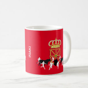 Mug Navarre Flag et San Fermin, design de Pampelune,