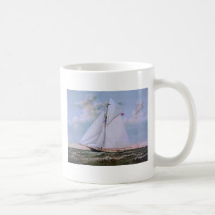Mug Navire de voile antique sloop yacht voilier océan