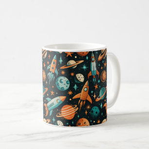 Mug Navires-fusée vintages pour engins spatiaux Motif 