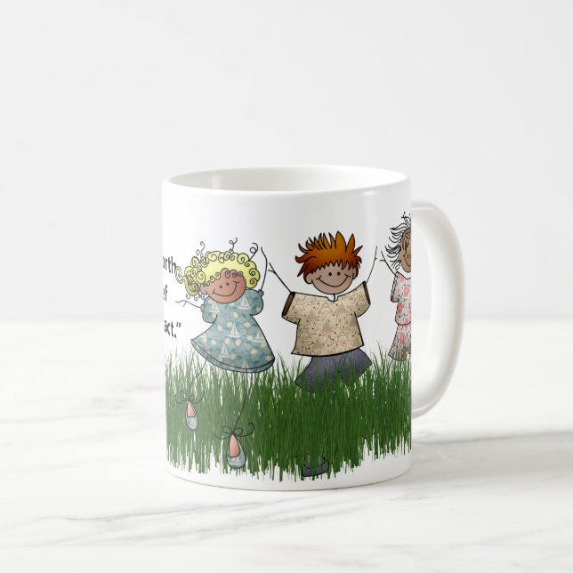 Mug N'ayez pas peur de la vie - Citation inspirante (Devant droit)