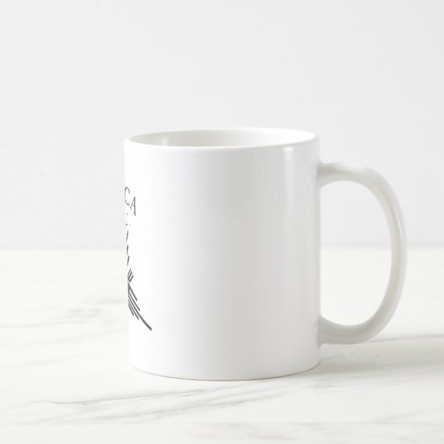 Mug Nazca Pérou Colibri Avec Texte Courbé (Droite)