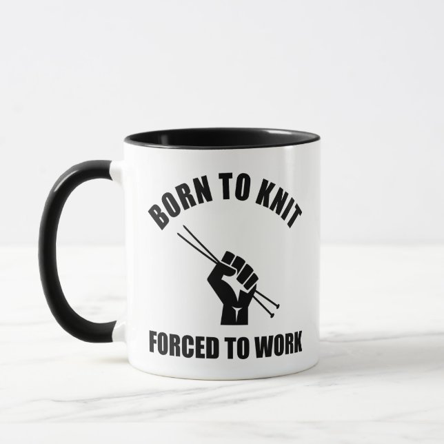 Mug Né À Knit Contraint À Travailler (Gauche)