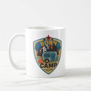 Mug Né Au Camp Retro Vintage