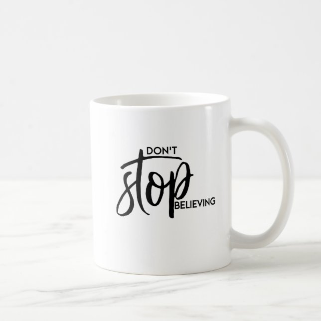 Mug Ne cessez pas de croire - main marquée avec des (Droite)