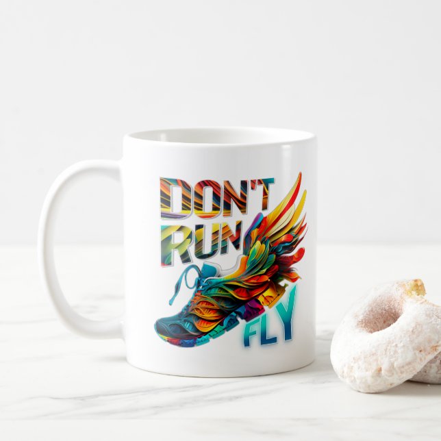 Mug Ne cours pas, Fly | Neon Running shoe (Avec donut)