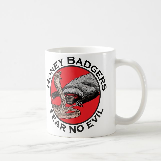 Mug Ne craignez aucun mal Badass Honey Badger Red Anim (Droite)