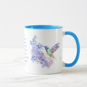 Mug Ne craignez pas, Écriture Isaïe Dragonfly Aquarell