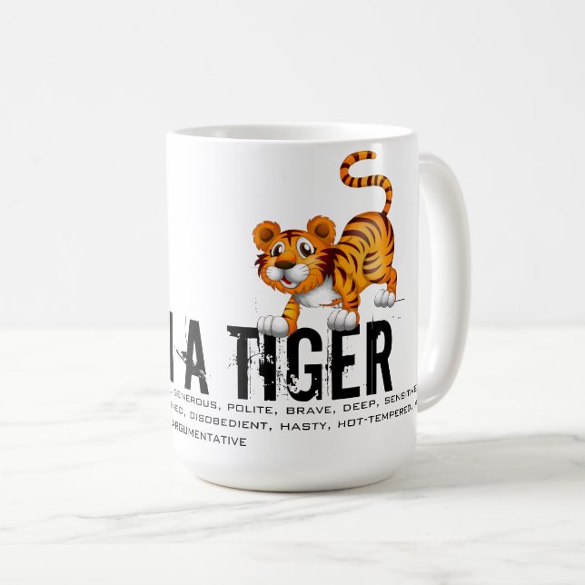 Mug Né dans l'année du tigre (Devant droit)
