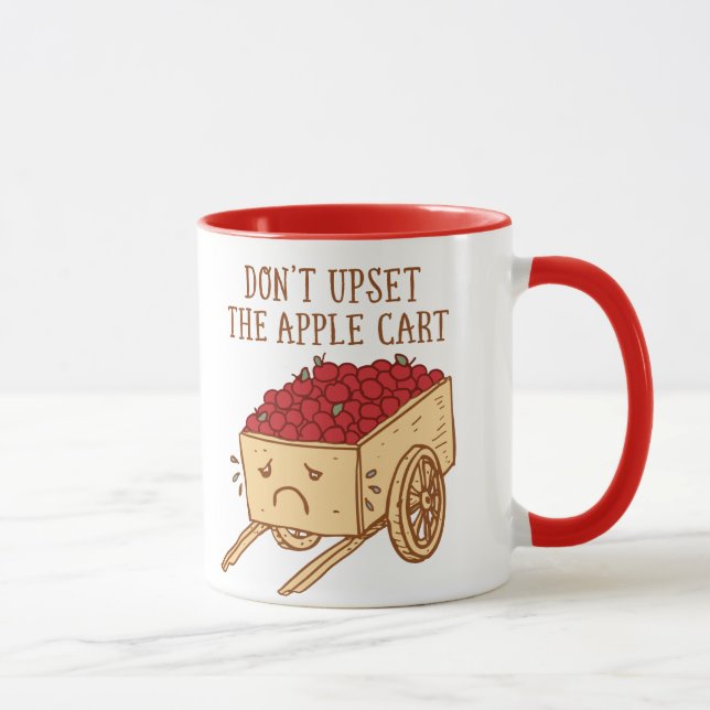 Mug Ne dérangez pas Apple transportent en charrette (Droite)