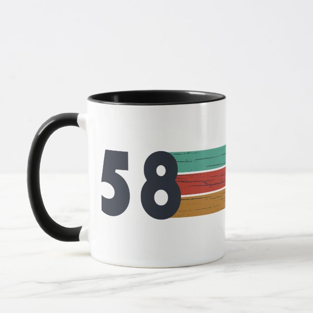 Mug né en 1958 anniversaire vintage (Gauche)