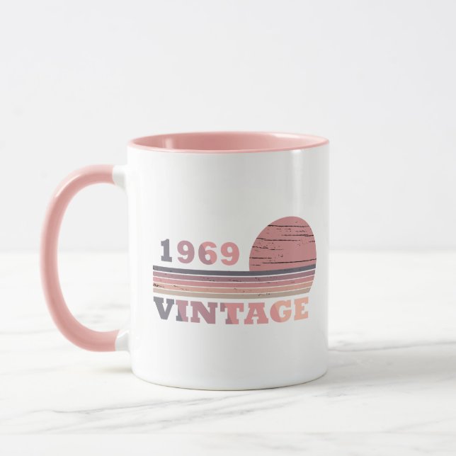 Mug Né en 1969 anniversaire vintage (Gauche)