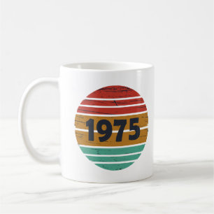 Mug Né en 1975 cadeau vintage 50e anniversaire
