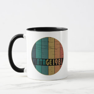 Mug Né en 1981 anniversaire vintage