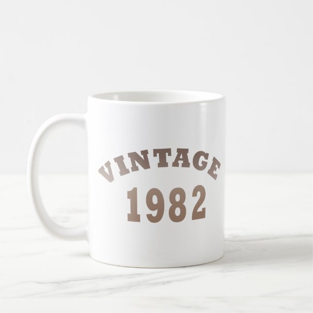 Mug Né en 1982 anniversaire vintage (Gauche)