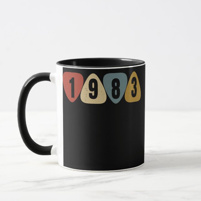 Mug Né En 1983 Guitariste Musique Onglet de guitare An (Gauche)